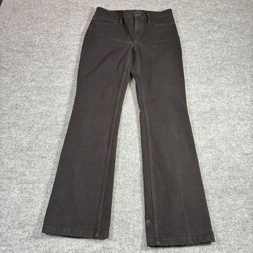 WHBM The Boot Jeans Womens 6 Black High Rise‎ Flare Stretch Denim